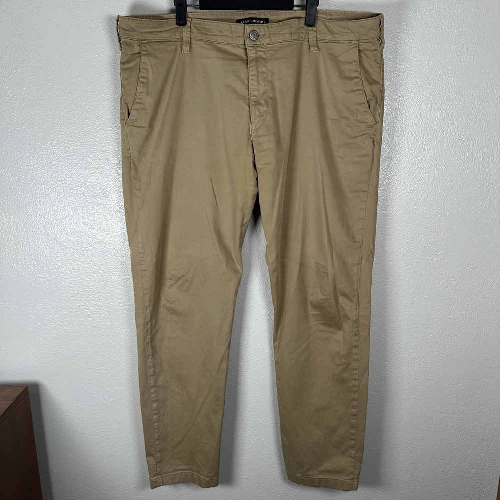Mavi Jeans Mens‎ 40x32 Tan Edward Slim Straight Leg Chinos Pants Stretch Preppy